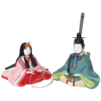 木目込み雛人形 桜雛 形山作【人形堂】